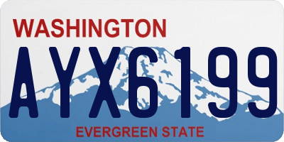 WA license plate AYX6199