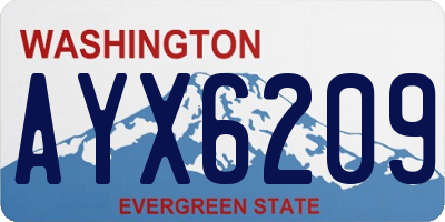 WA license plate AYX6209