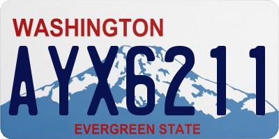 WA license plate AYX6211