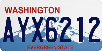 WA license plate AYX6212