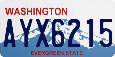 WA license plate AYX6215