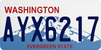 WA license plate AYX6217