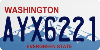 WA license plate AYX6221