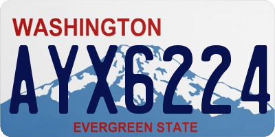 WA license plate AYX6224