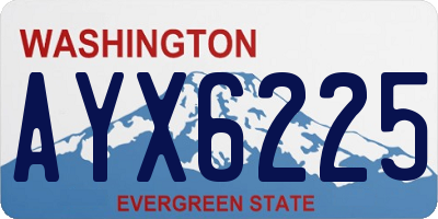 WA license plate AYX6225