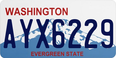 WA license plate AYX6229