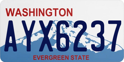 WA license plate AYX6237