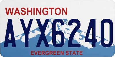 WA license plate AYX6240