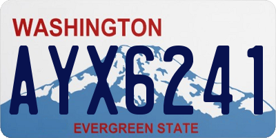 WA license plate AYX6241