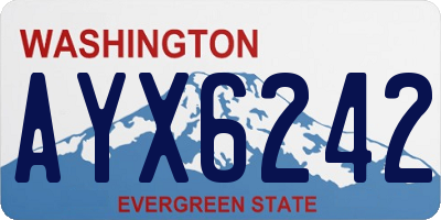 WA license plate AYX6242