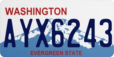 WA license plate AYX6243