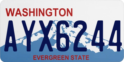 WA license plate AYX6244