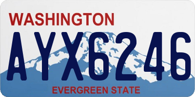 WA license plate AYX6246