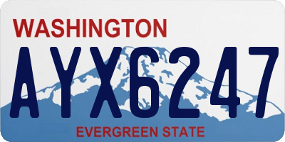 WA license plate AYX6247