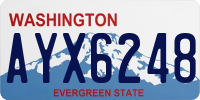 WA license plate AYX6248