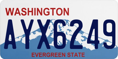 WA license plate AYX6249