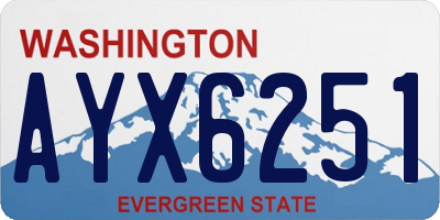 WA license plate AYX6251