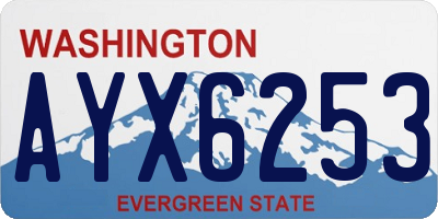 WA license plate AYX6253