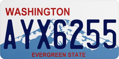 WA license plate AYX6255