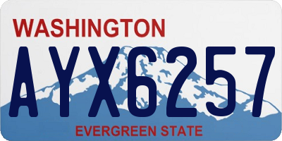 WA license plate AYX6257