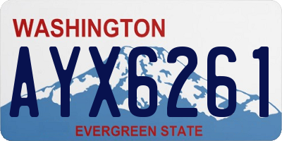 WA license plate AYX6261