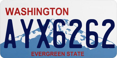 WA license plate AYX6262