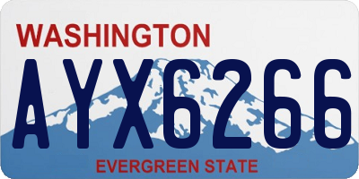 WA license plate AYX6266