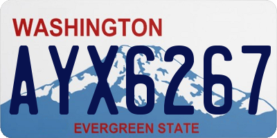 WA license plate AYX6267