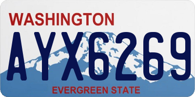 WA license plate AYX6269