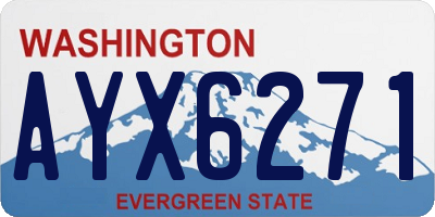 WA license plate AYX6271