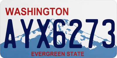 WA license plate AYX6273