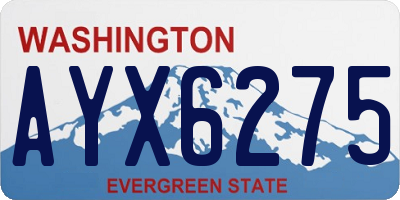 WA license plate AYX6275