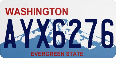 WA license plate AYX6276