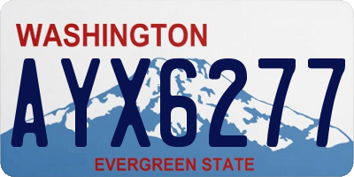 WA license plate AYX6277