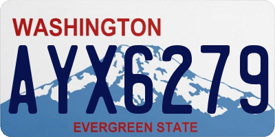 WA license plate AYX6279