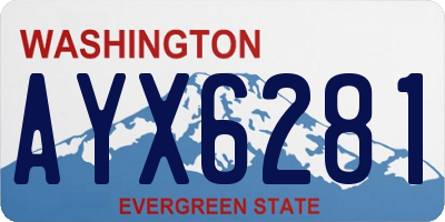 WA license plate AYX6281