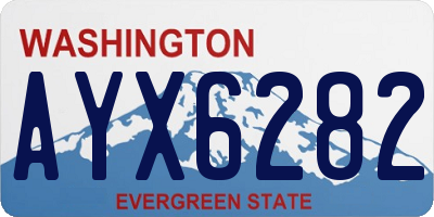 WA license plate AYX6282