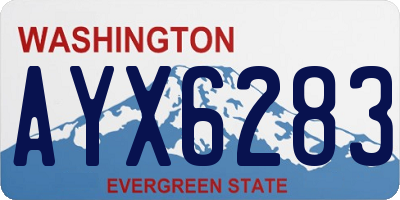 WA license plate AYX6283