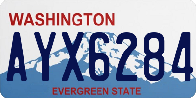 WA license plate AYX6284