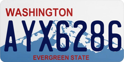 WA license plate AYX6286