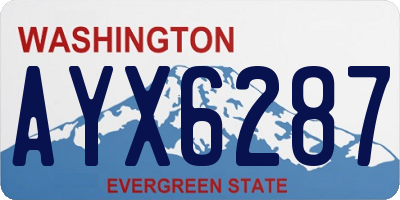 WA license plate AYX6287