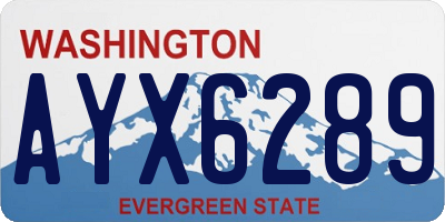 WA license plate AYX6289