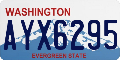 WA license plate AYX6295