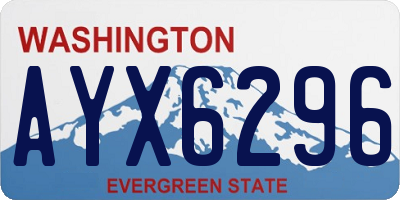 WA license plate AYX6296