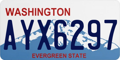 WA license plate AYX6297