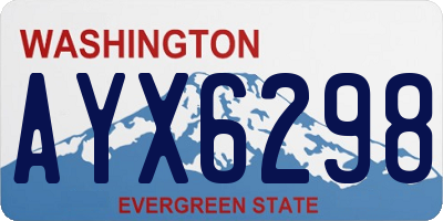 WA license plate AYX6298