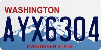 WA license plate AYX6304