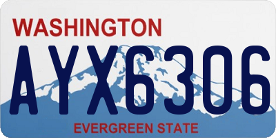 WA license plate AYX6306