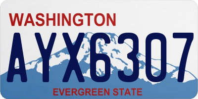 WA license plate AYX6307