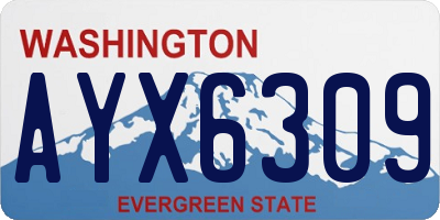 WA license plate AYX6309